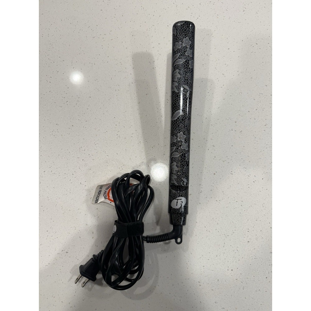 T3 Micro 1" Flat Iron Hair Straightener Floral Rhinestone Model 73507 Tested